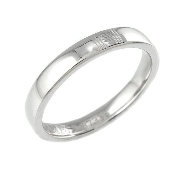 HERMES Alliance Kelly Ring 18K White Gold 750 Size47 4(US)